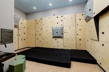 Bouldering room with 14ft climbing wall
